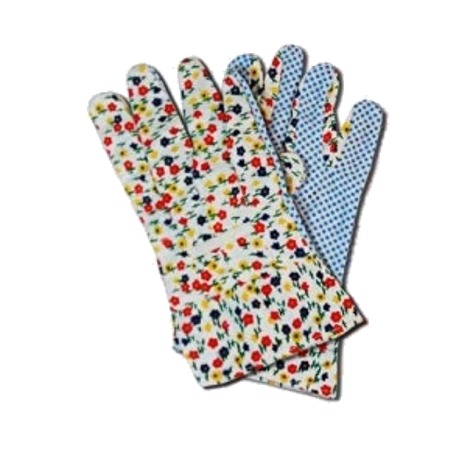 167 Cotton Gloves - Floral Garden Gloves Floral Garden Gloves