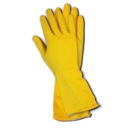171 Latex Gloves - Bayaan Yellow Household Flock Lined Glove Yellow Household Flock Lined Glove