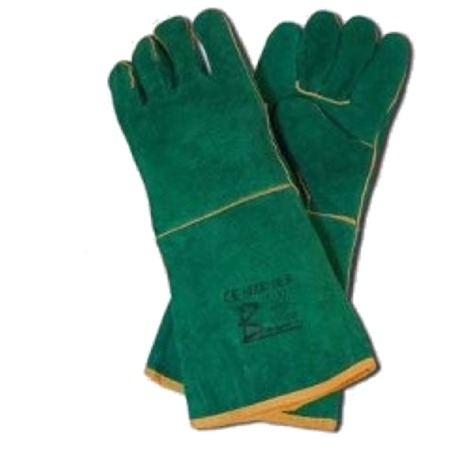 180 Leather Gloves - Bayaan Green Lined Elbow Welding Glove Green Lined Elbow Welding Glove