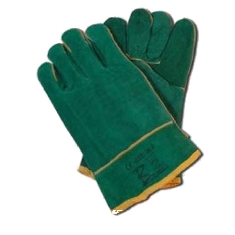 182 Leather Gloves - Bayaan Green Lined Wrist Welding Glove Green Lined Wrist Welding Glove