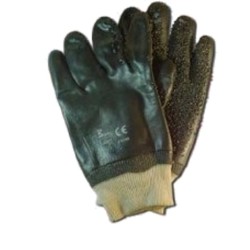 PVC Black Chip Palm Knit Wrist Glove