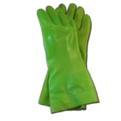 204 PVC Gloves - Pvc Green Centurion Elbow Gloves PE11 SABS PSAX Saracen Open Cuff Extra Heavy Duty